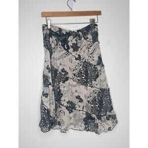 Lapis Floral Asymmetrical Skirt Silk Size M Romantic Boho y2k Grunge Phoebe